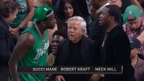 gucci robert kraft meek mill|NBA Playoffs: Patriots owner hangs out with Gucci .